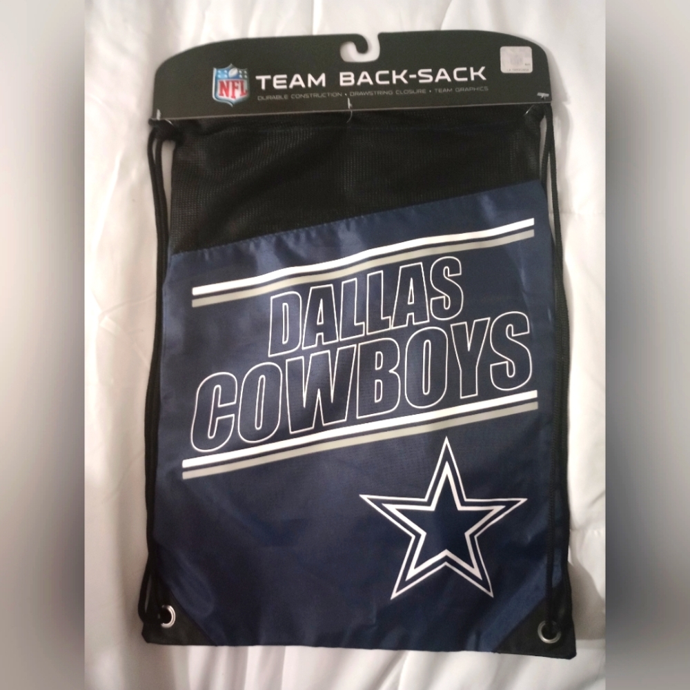 Dallas Cowboys Durable Drawstring Backpack